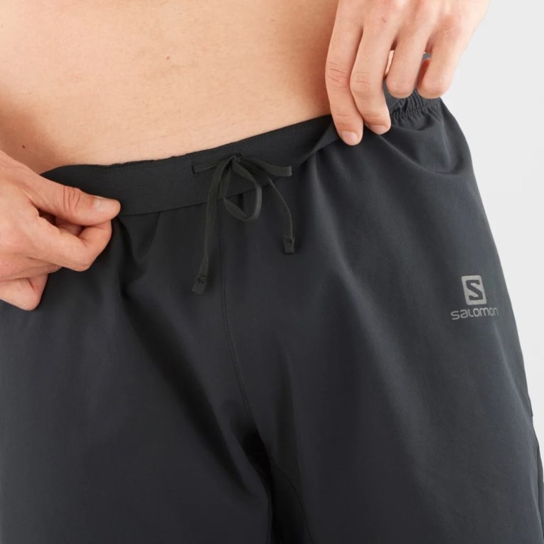 Black Salomon Cross 7'' No Liner Men's Shorts | IE PY7296